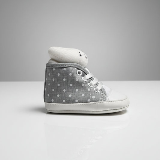 Eboo Grey Polka Dot Bunny Shoes