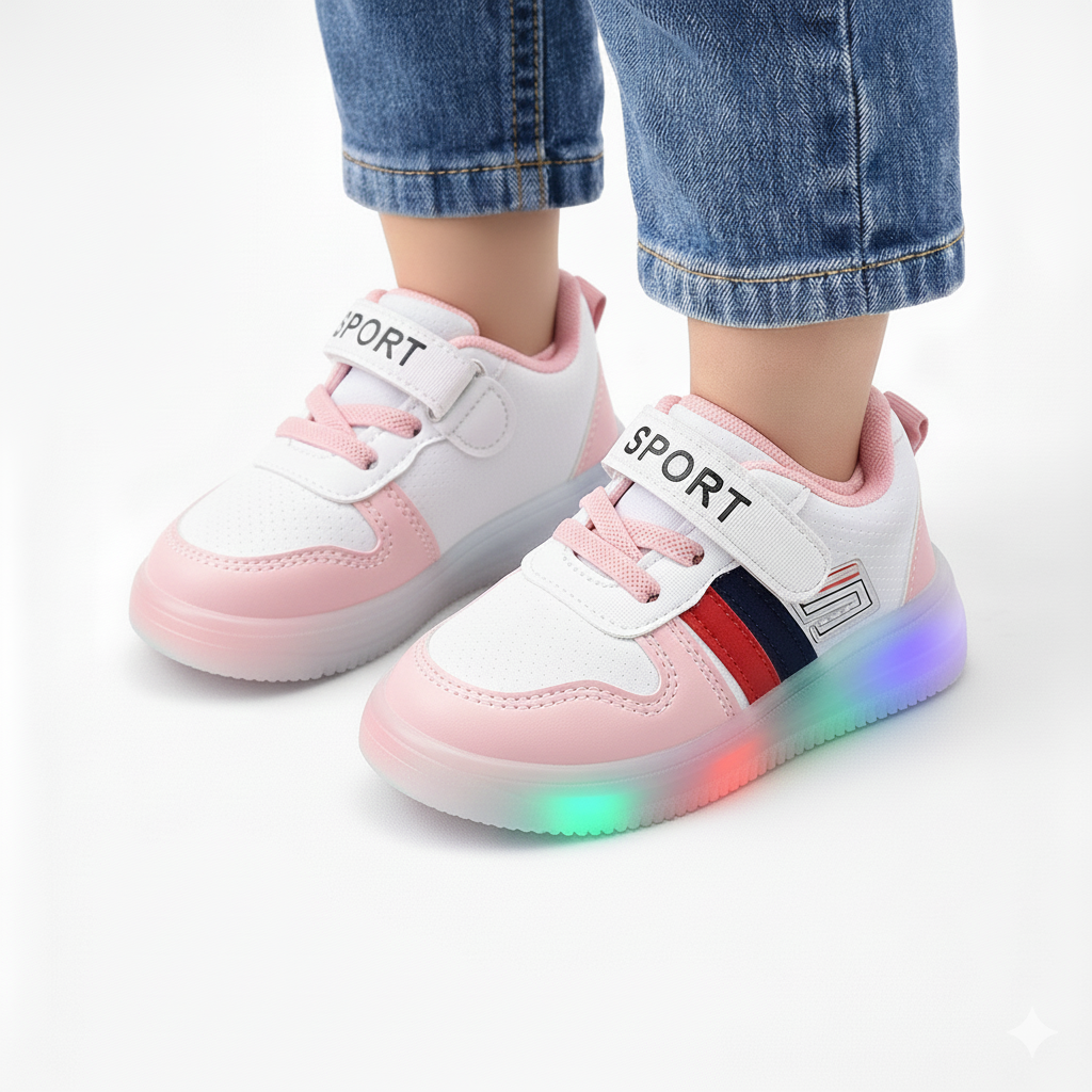 Eboo Kids Led New Light up Sneakers Boots Shoes with Bow