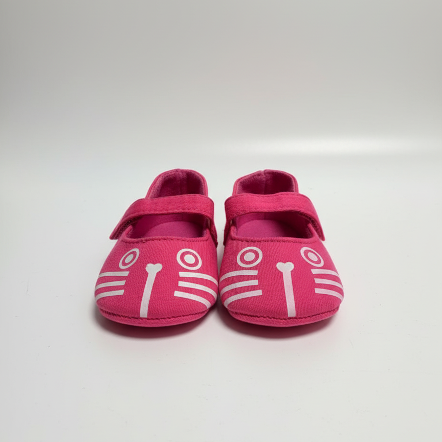 Eboo Cute Cat Face Soft Sole Shoes