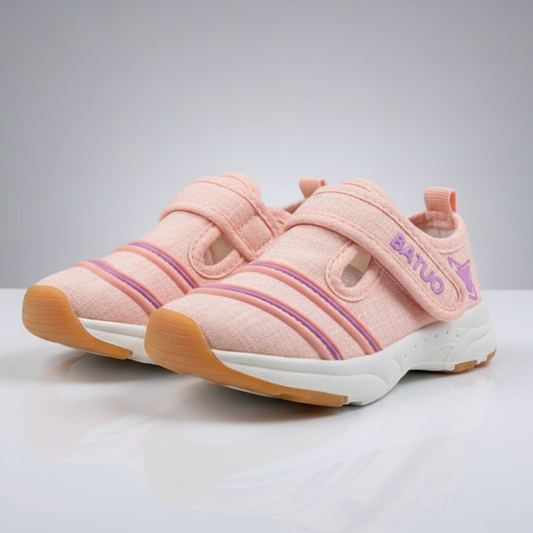Eboo Kids' Easy-Wear Pink Athletic Comfort Shoes