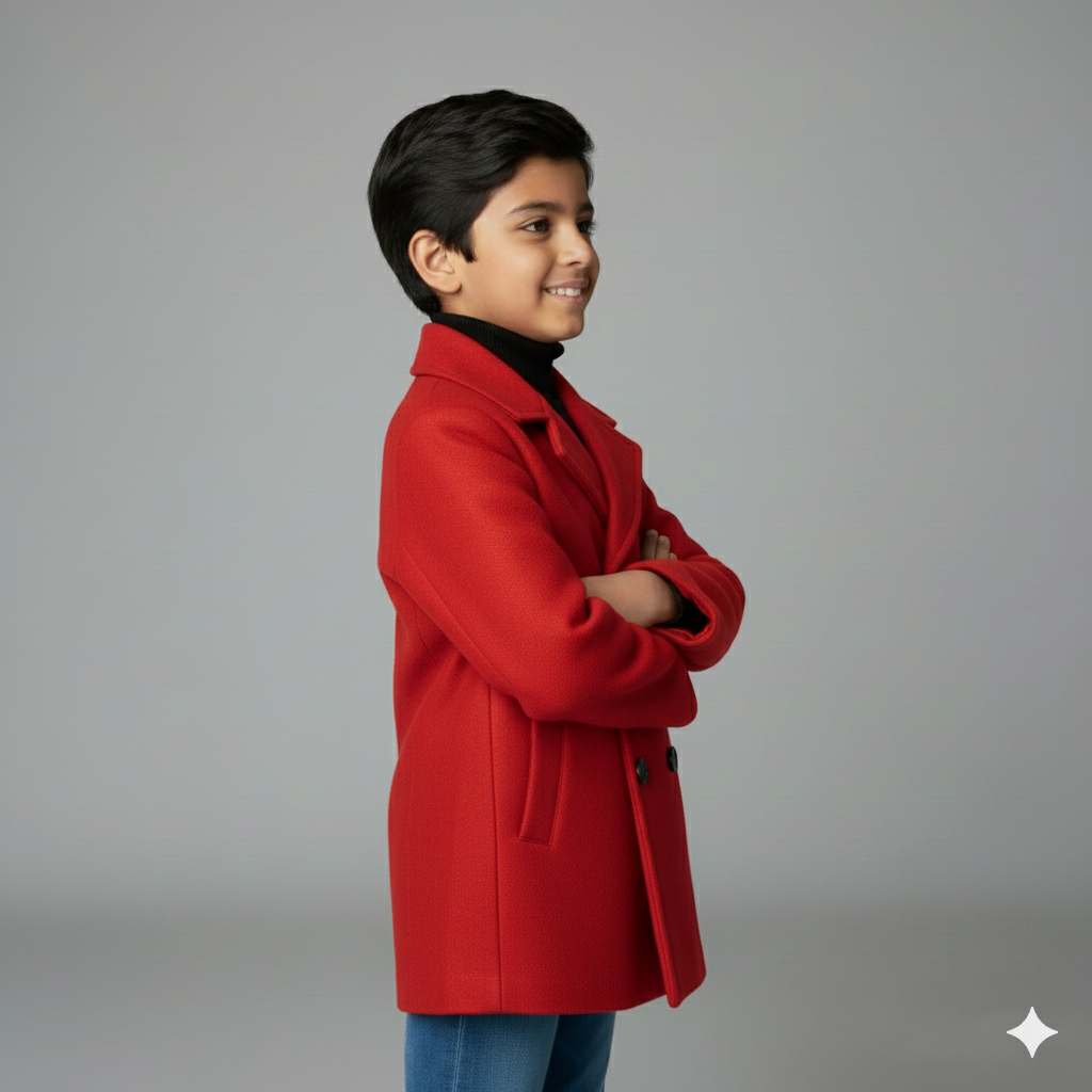 Eboo Kids Royal Winter/Fall Dress Coat (Red)