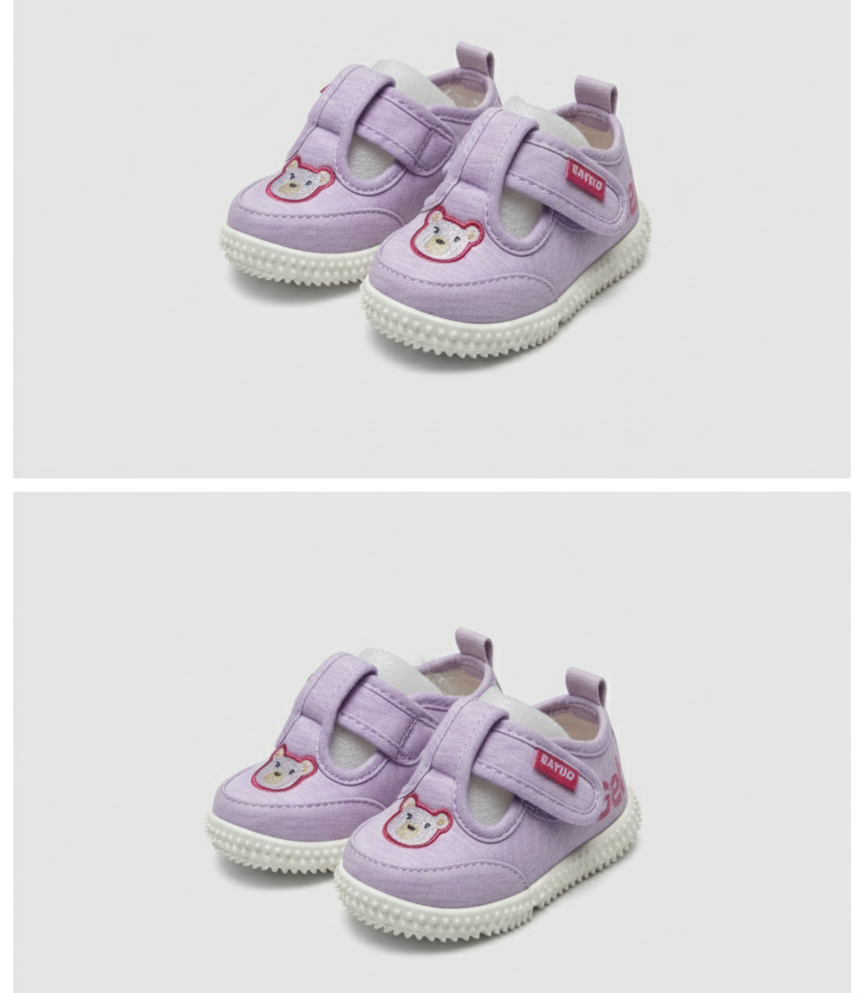 Eboo Kids' Purple Bear Velcro Shoes