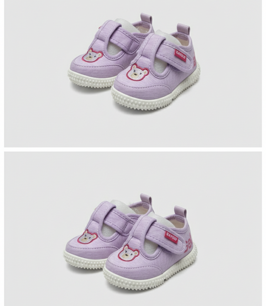 Eboo Kids' Purple Bear Velcro Shoes