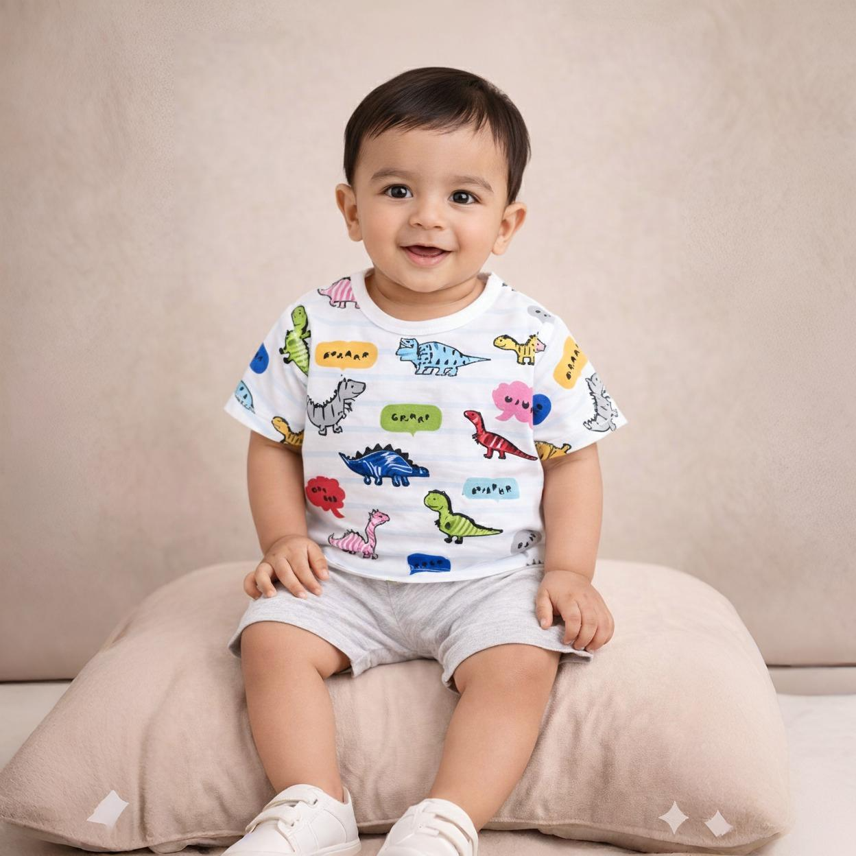 Eboo Baby Boy Dinosaur Print 2 PCS Set