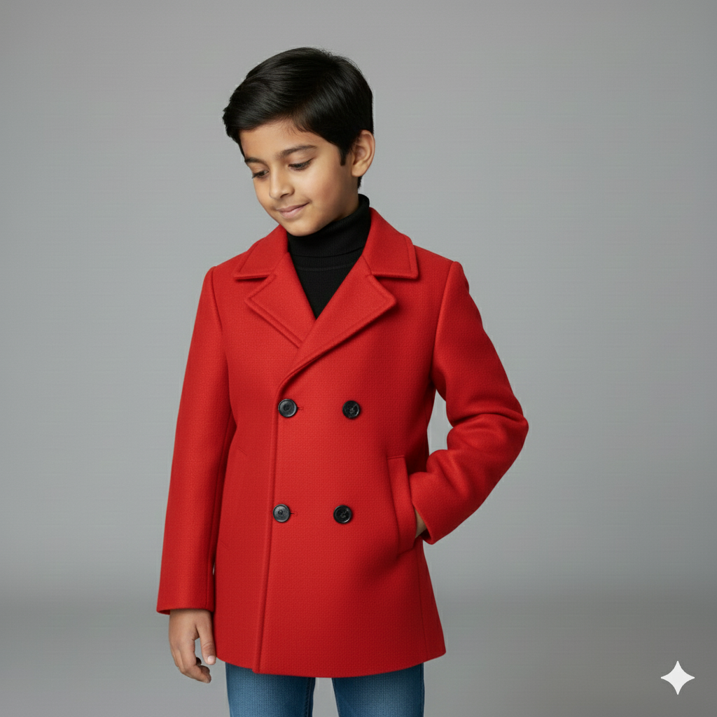 Eboo Kids Royal Winter/Fall Dress Coat (Red)