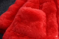 Eboo Girls Winter Warm Hooded Faux Fur Jacket with Cute Ear Design (Red)