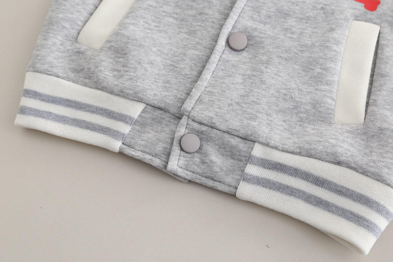 Eboo 3-Piece Varsity Jacket Set - Snap-Button Coat & Graphic Tee