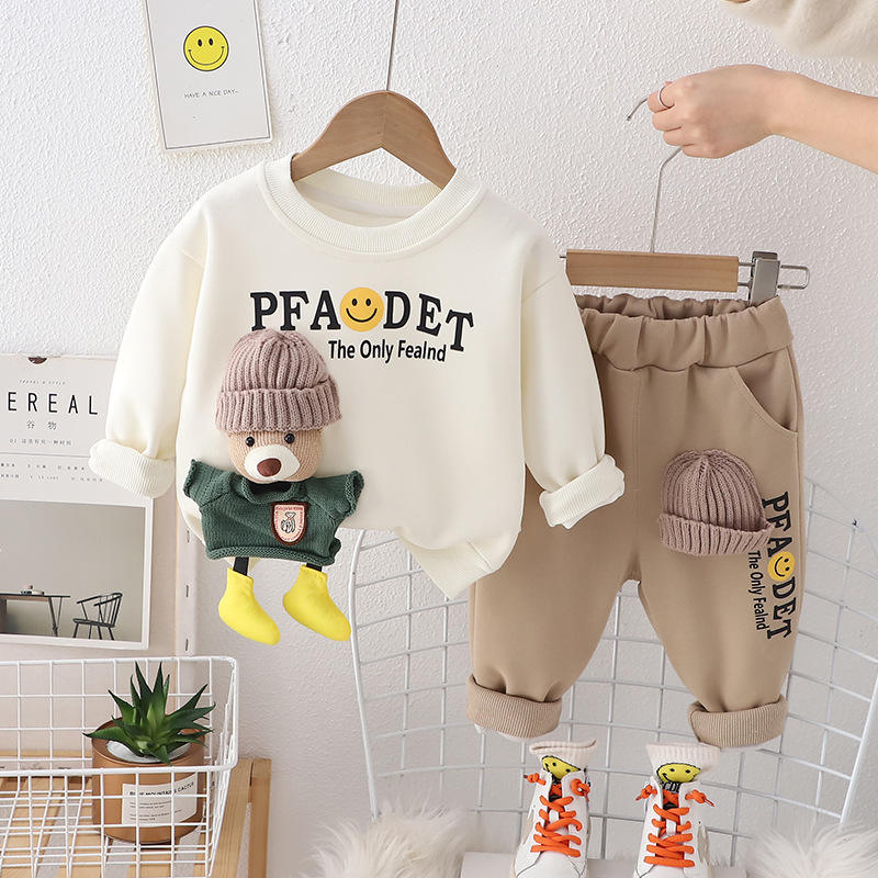 Eboo Casual Smile Print Kids 2-Piece Set Ã¢?? Cozy Sweatshirt & Pants