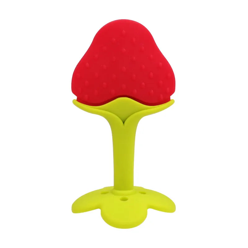 Silicone Fruit Teething Toys Set, Baby Gum Massager