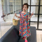 SUMMER GIRLS SWEET MULTI FLOWERS DRESS