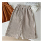 Eboo Bear Leader Vest+Striped Wide Leg Pants Summer Dress Set (BROWN)