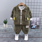 Baby Boy’s Green Corduroy Jacket & Pants Set