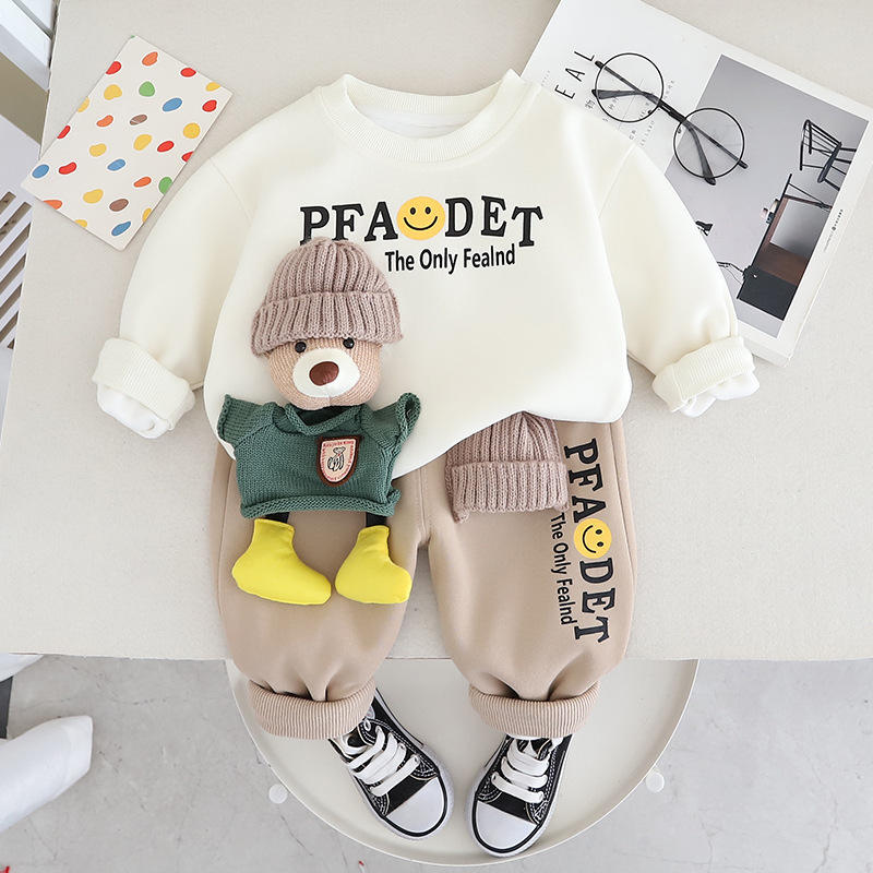 Eboo Casual Smile Print Kids 2-Piece Set Ã¢?? Cozy Sweatshirt & Pants