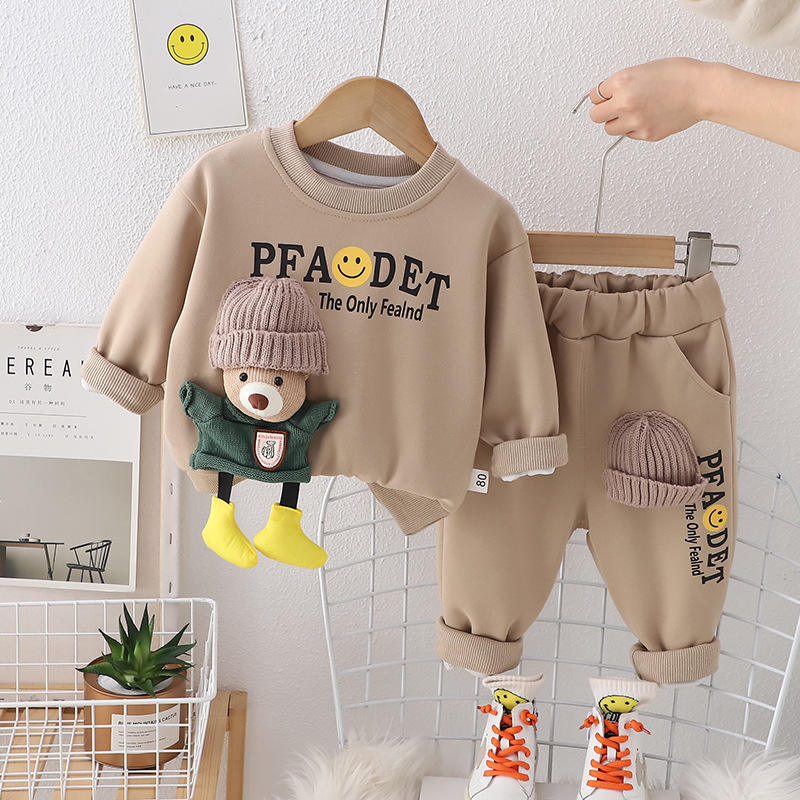 Eboo Casual Smile Print Kids 2-Piece Set Ã¢?? Cozy Sweatshirt & Pants
