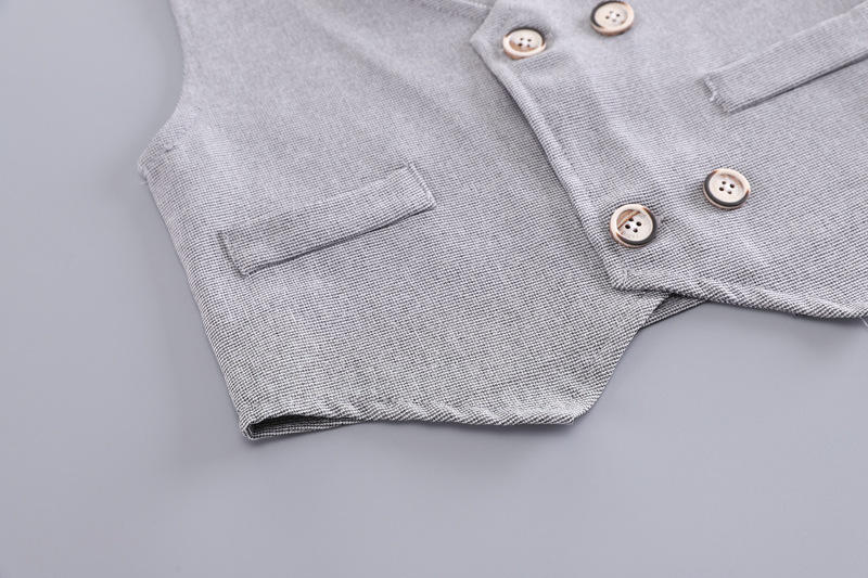 Eboo Boys Waistcoat with Striped Shirt and Trousers Set