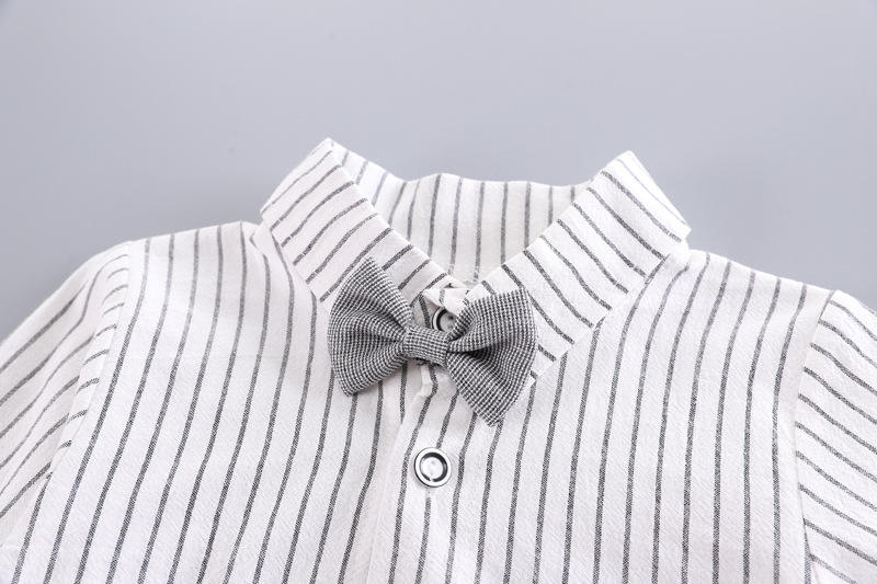 Eboo Boys Waistcoat with Striped Shirt and Trousers Set