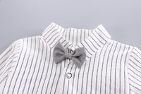 Eboo Boys Waistcoat with Striped Shirt and Trousers Set