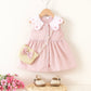 Eboo Baby Girls Fashion Cute Sleeveless Sweet Heart Print Dress Bag Set