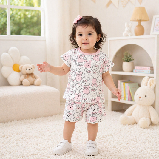 Eboo Summer Boys And Girls Short Sleeve T Shirt Set Shorts Two Piece Set