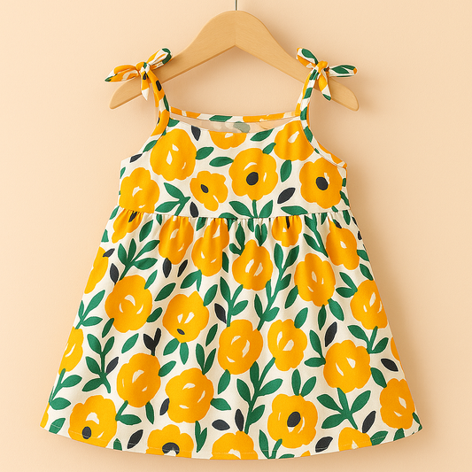 Eboo Cotton Printing Baby Girl Dress Kids Daily Wear for Girl