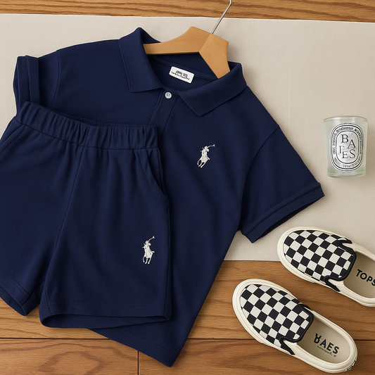 Eboo High Quality Polo Shirt and pants Set for Kids (NAVY BLUE)