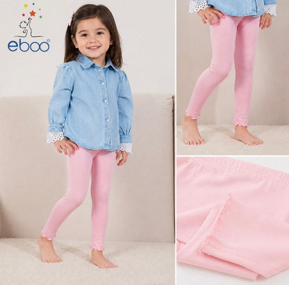 Eboo Girls Trouser Pajama Tights for Toddler & Kids (PINK)