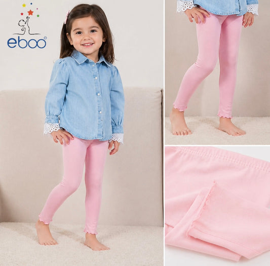 Eboo Girls Trouser Pajama Tights for Toddler & Kids (PINK)