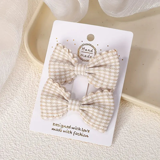Eboo High Quality Solid Color Kids Bows Hair Clips