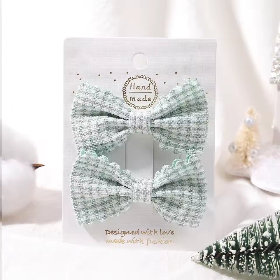 Eboo High Quality Solid Color Kids Bows Hair Clips