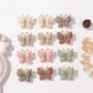 Eboo Handmade Knitted Colorful Butterfly Hair Clips Soft Solid Color