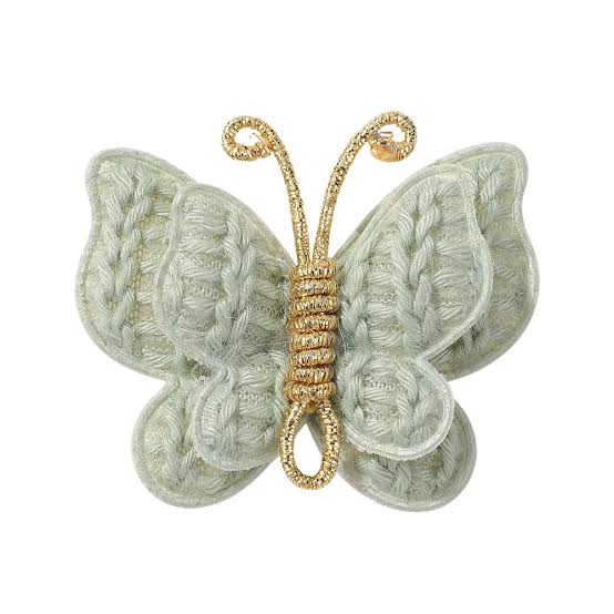 Eboo Handmade Knitted Colorful Butterfly Hair Clips Soft Solid Color