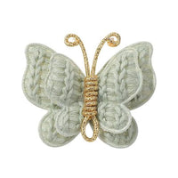 Eboo Handmade Knitted Colorful Butterfly Hair Clips Soft Solid Color