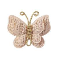 Eboo Handmade Knitted Colorful Butterfly Hair Clips Soft Solid Color