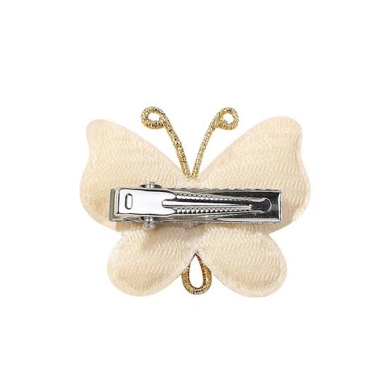 Eboo Handmade Knitted Colorful Butterfly Hair Clips Soft Solid Color