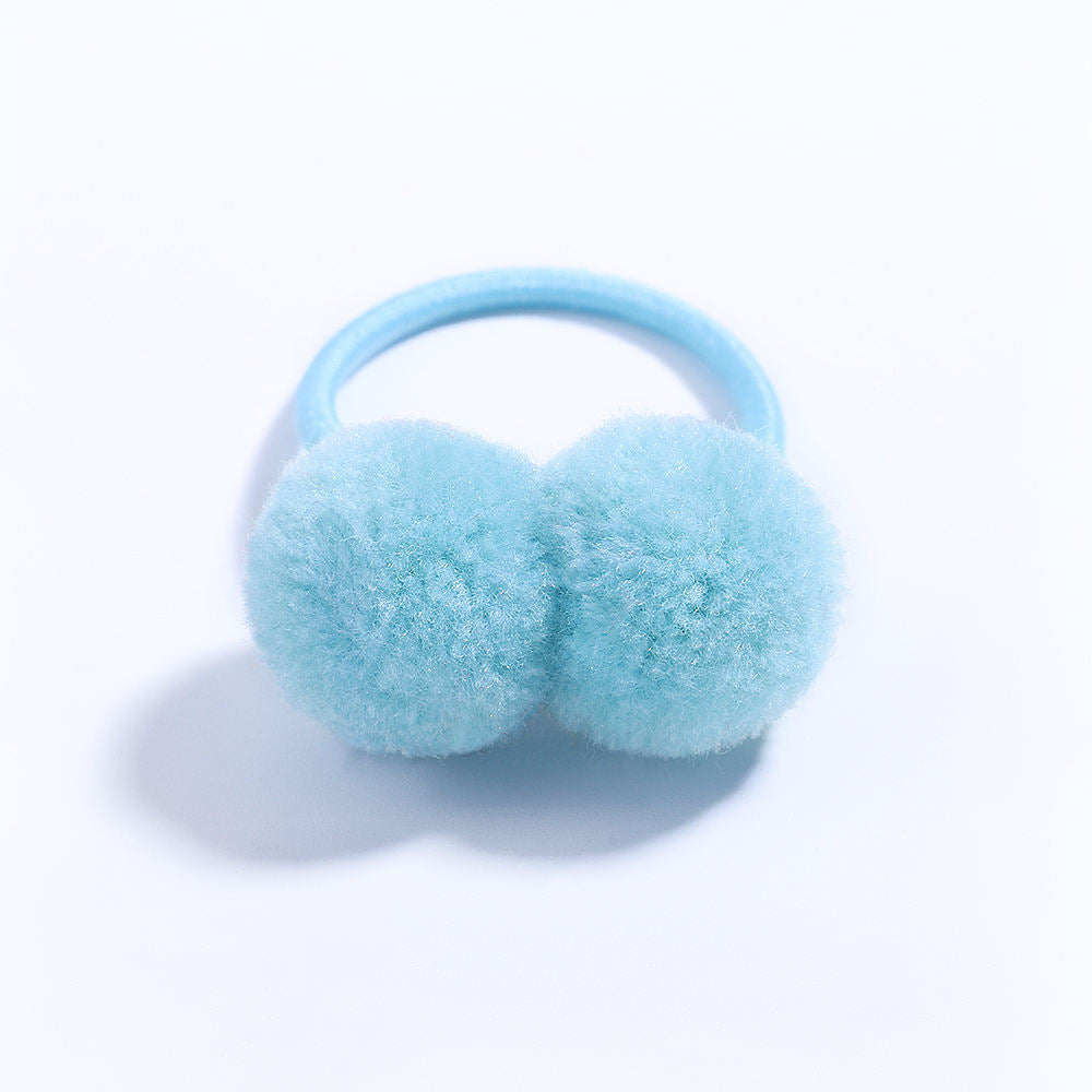 Eboo Kids Candy Color Elastic for Pony Tail Hair Ties with Sweet Ball Design Baby Girls
