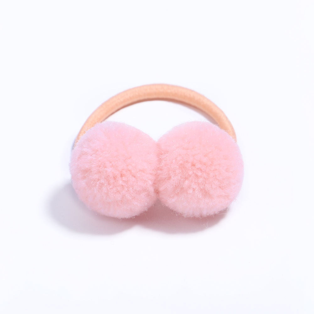 Eboo Kids Candy Color Elastic for Pony Tail Hair Ties with Sweet Ball Design Baby Girls