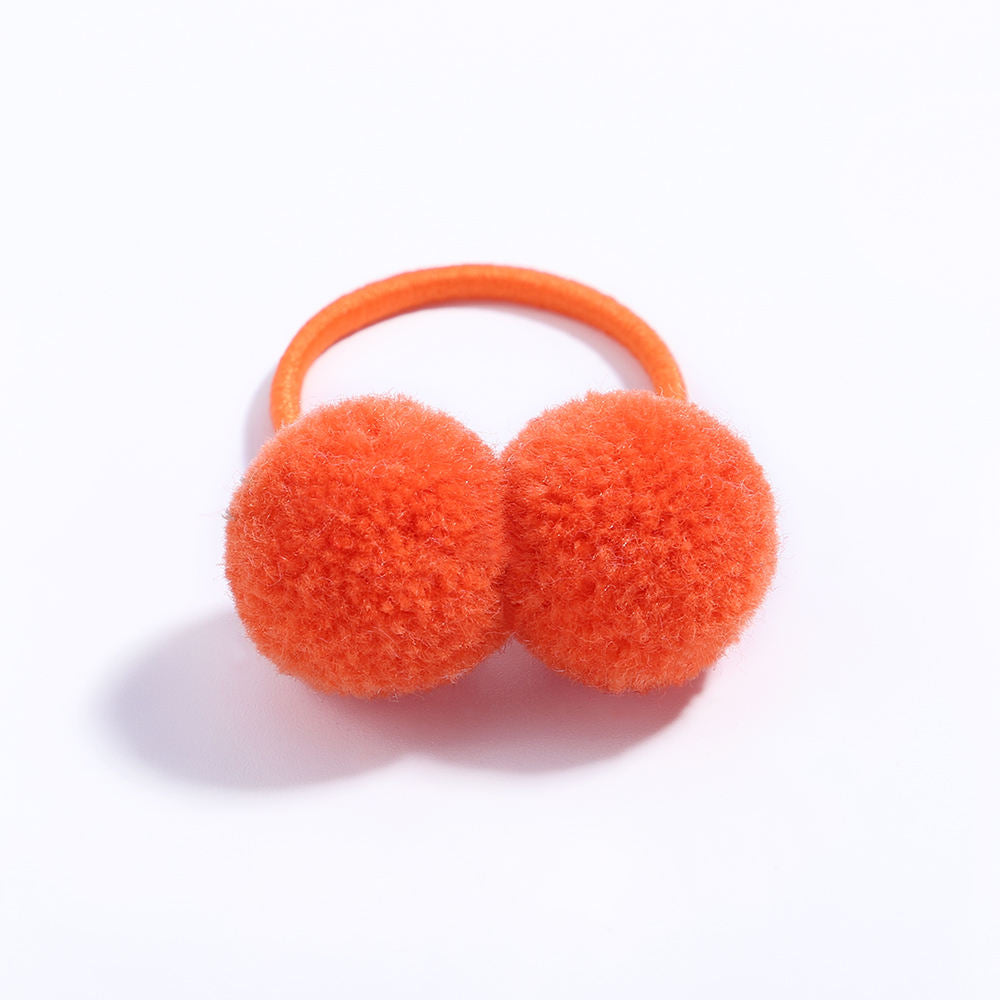 Eboo Kids Candy Color Elastic for Pony Tail Hair Ties with Sweet Ball Design Baby Girls