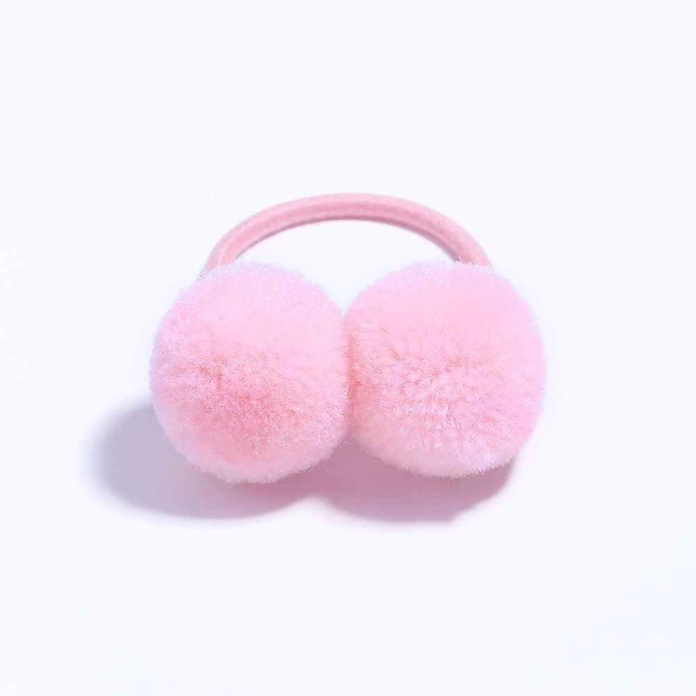 Eboo Kids Candy Color Elastic for Pony Tail Hair Ties with Sweet Ball Design Baby Girls