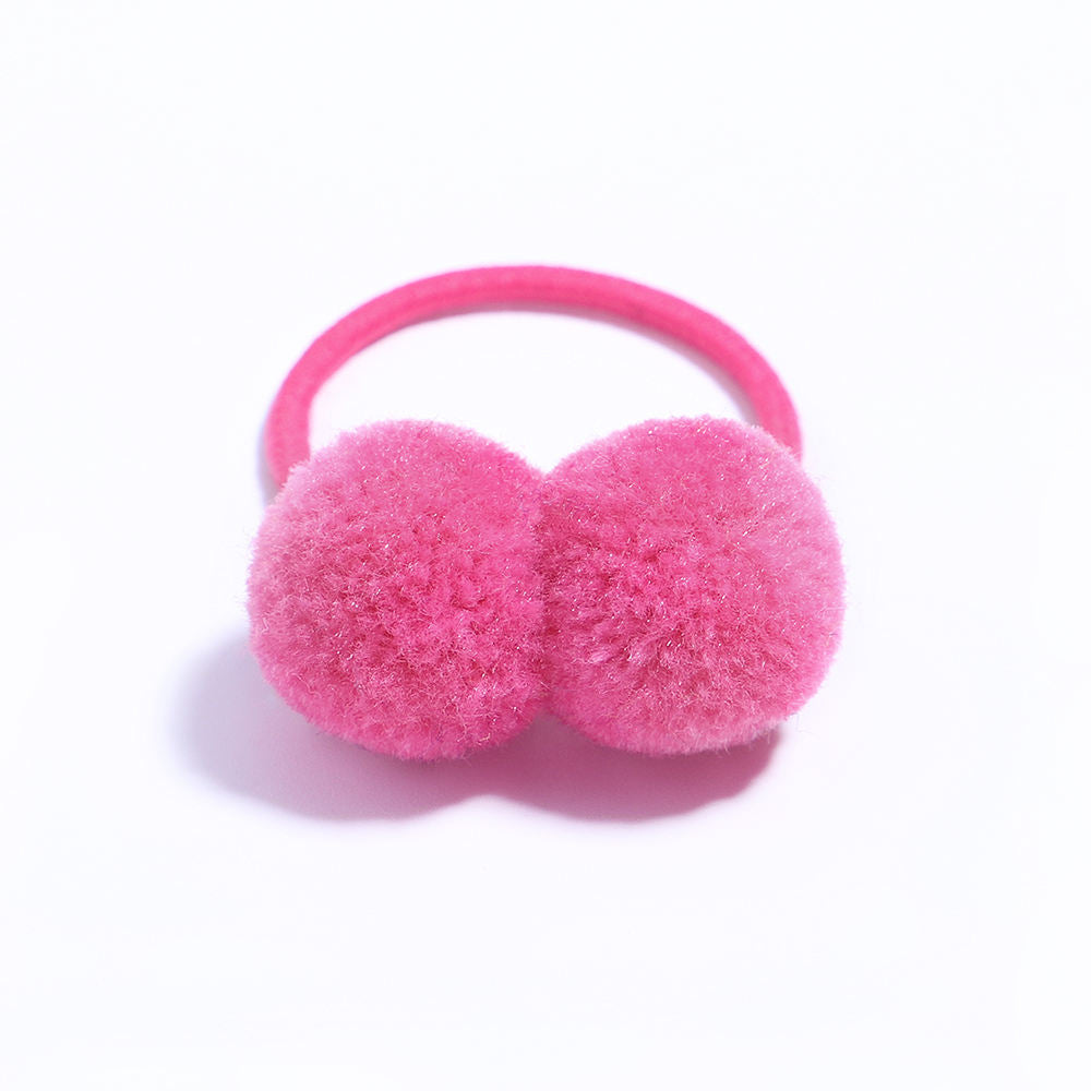 Eboo Kids Candy Color Elastic for Pony Tail Hair Ties with Sweet Ball Design Baby Girls
