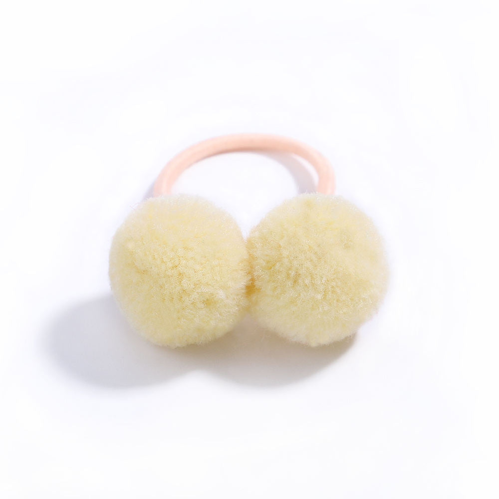 Eboo Kids Candy Color Elastic for Pony Tail Hair Ties with Sweet Ball Design Baby Girls