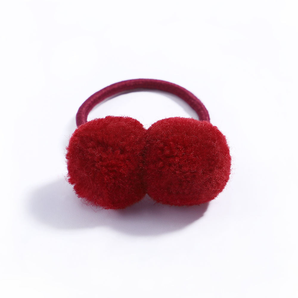 Eboo Kids Candy Color Elastic for Pony Tail Hair Ties with Sweet Ball Design Baby Girls