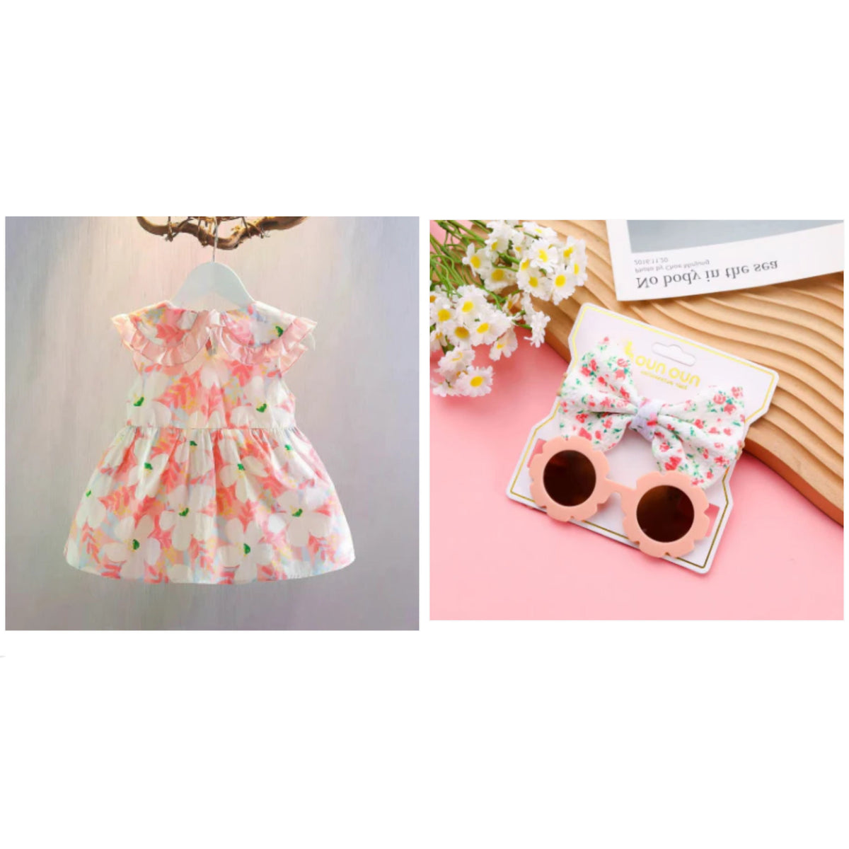 Eboo Baby Girl Sleeveless Floral Printed Sundress