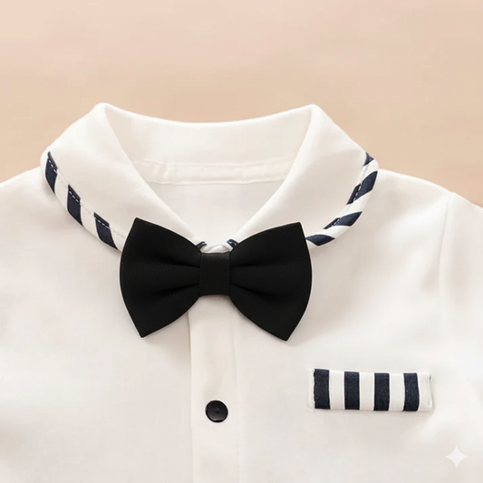 Eboo Party Baby Boy’s Romper with Bow With Glasses