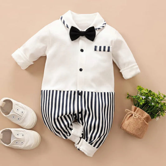 Eboo Party Baby Boy’s Romper with Bow With Glasses