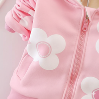Eboo Winter Girl’s Baby Pink Floral Hoodie and Sweatpants Set
