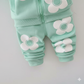 Eboo Baby Girl’s Green Floral Hoodie and Sweatpants Set