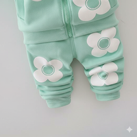 Eboo Baby Girl’s Green Floral Hoodie and Sweatpants Set