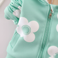 Eboo Baby Girl’s Green Floral Hoodie and Sweatpants Set
