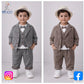 Eboo Baby Boy Plaid Formal Suit Set – 4-Piece Gentleman Outfit With Bowtie
