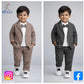 Eboo Stylish Herringbone Toddler Suit – Jacket & Pants with Bow Tie
